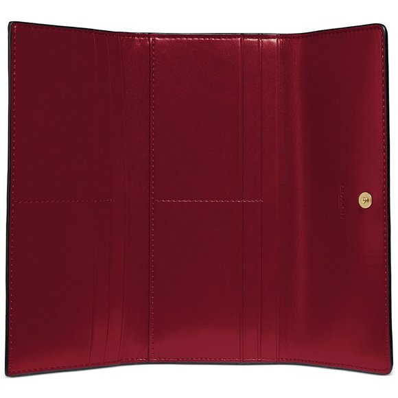 COACH Soft Leather Trifold Wallet Red Auth Coach - Picture 6 of 7